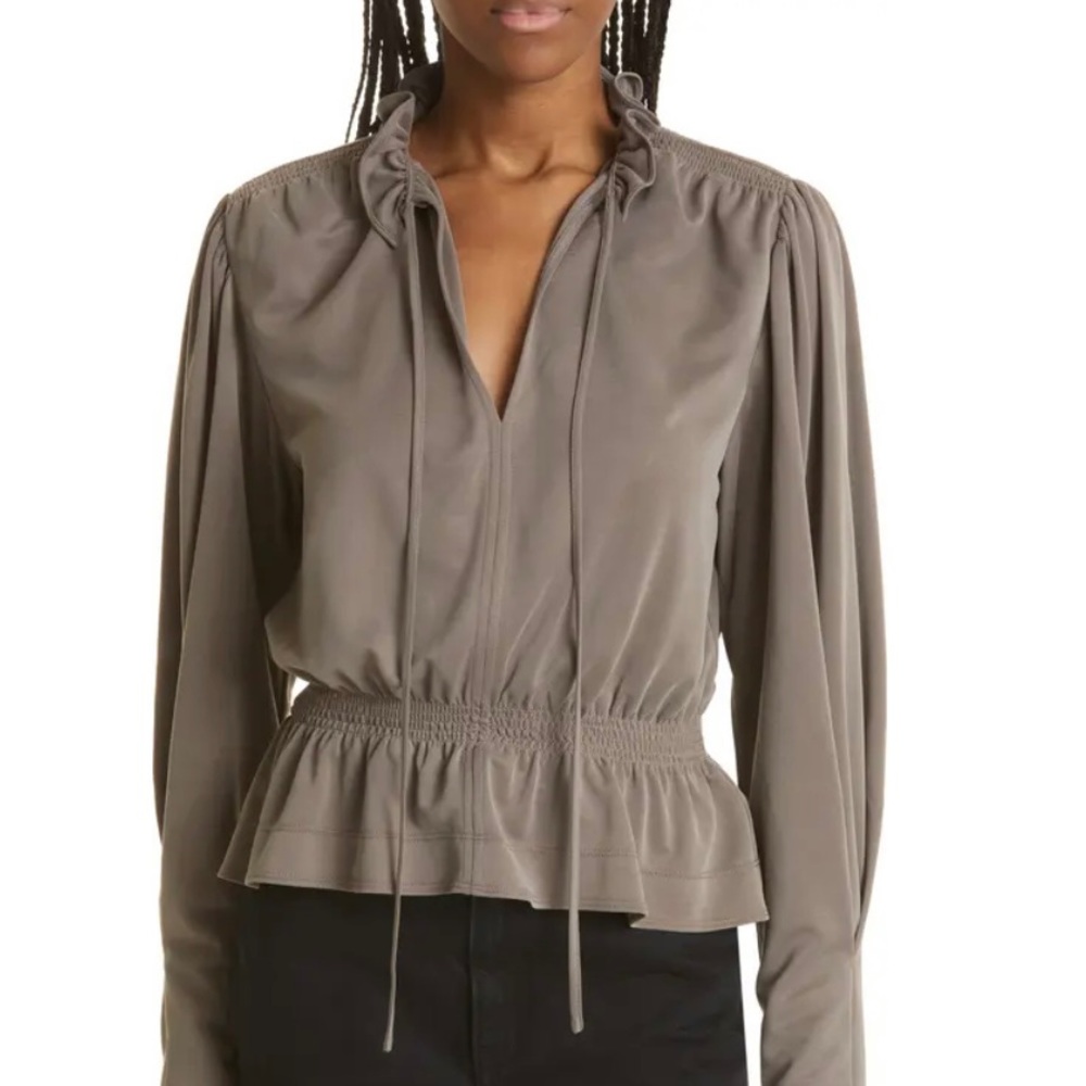 Rebecca Taylor smocked top blouse.